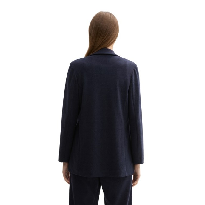 Z Blazer structuur revers - Marine